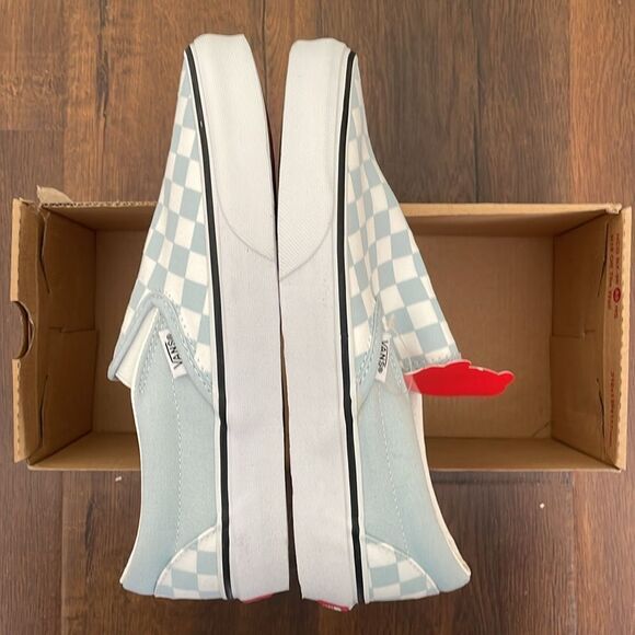 VANS CLASSIC CHECKBOARD BABY BLUE WOMEN SIZE 7.5 - Picture 5 of 7